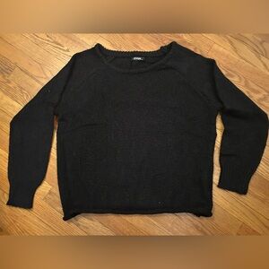 BTFBM Women's Black Crew Neck Sweater
